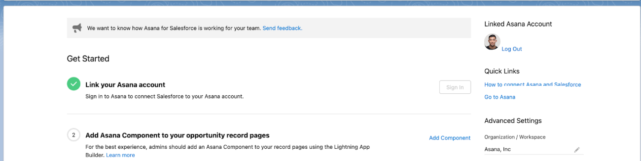 Asana settings page in Salesforce.png