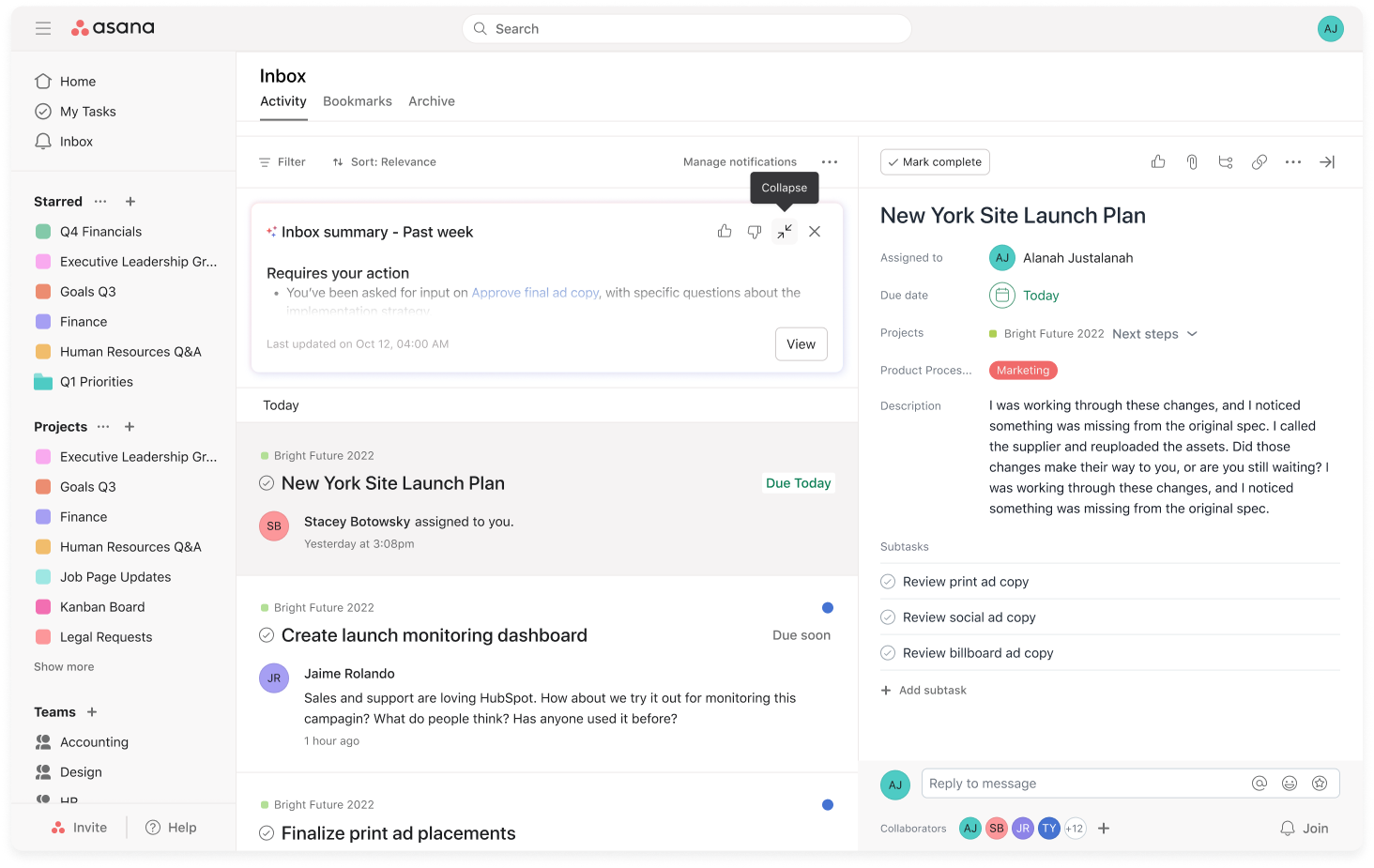 Smart Summaries in der Inbox