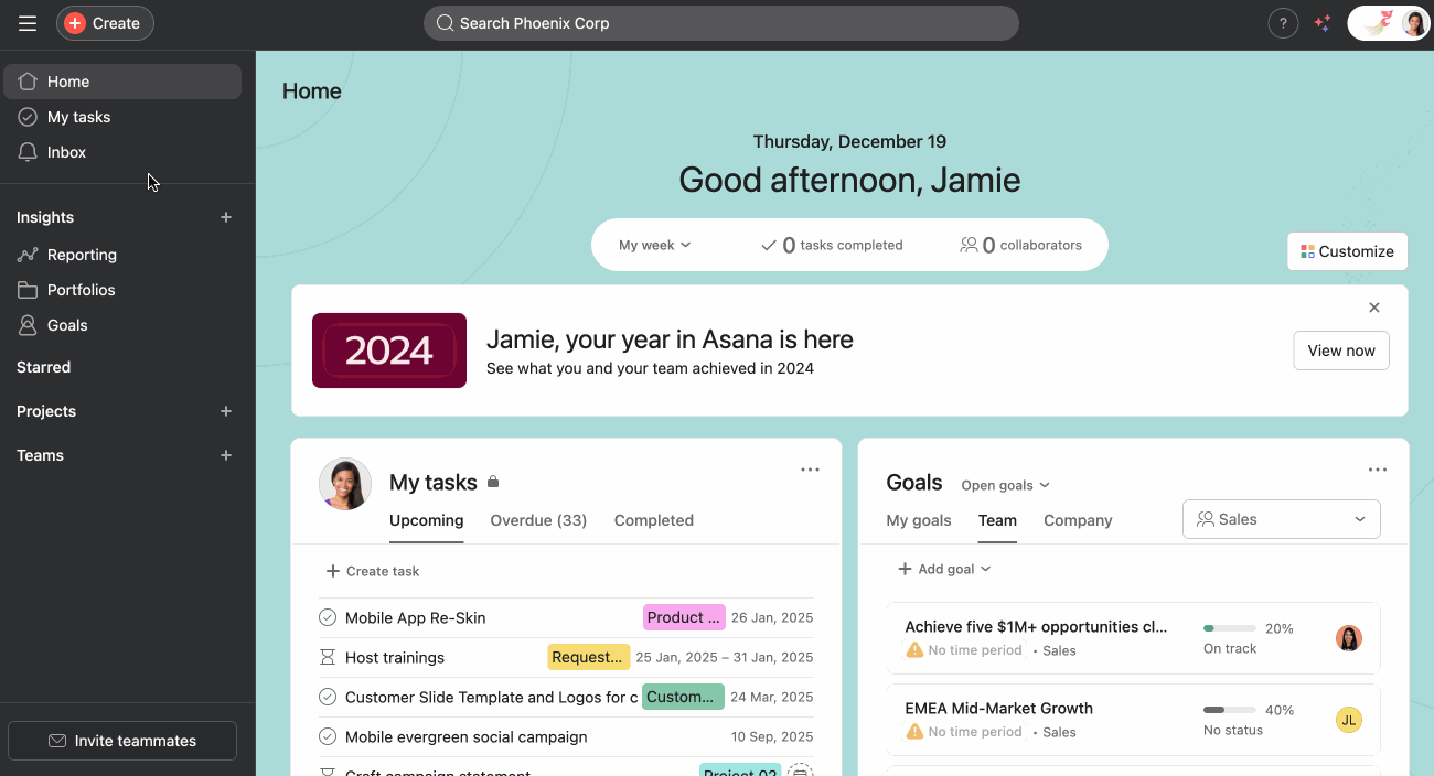 Accessing goals strategy map
