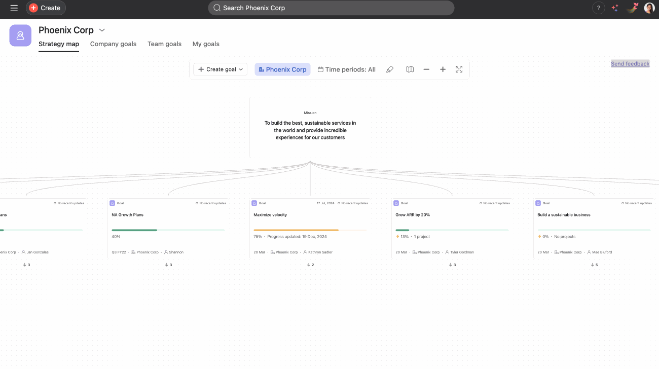 Value of strategy map