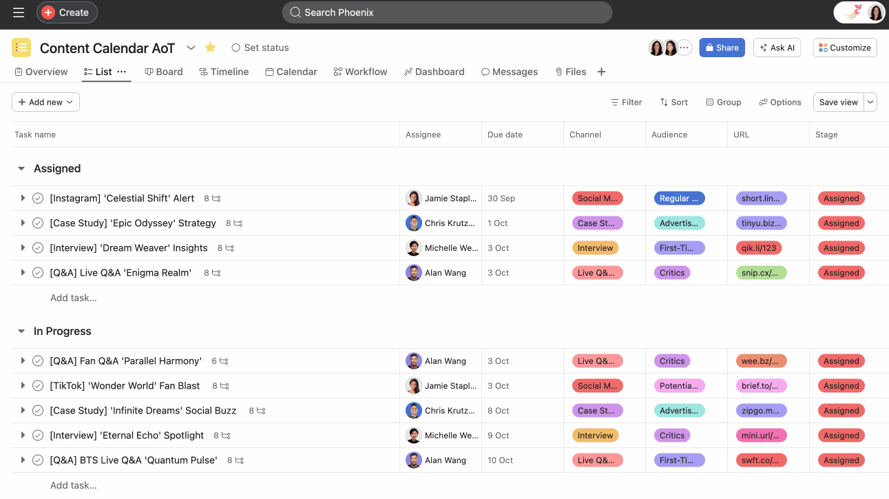 Hide and show fields