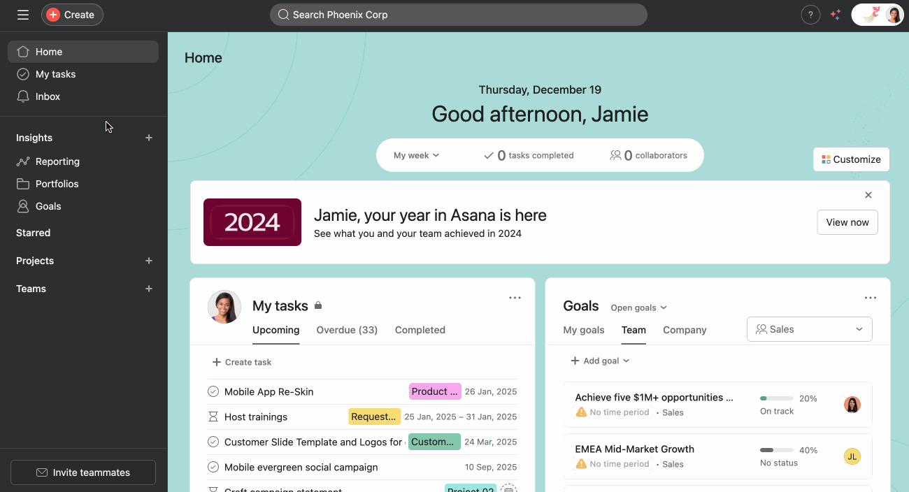 Actions in strategy map