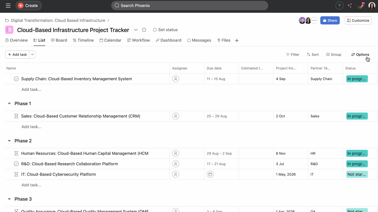 &nbsp;»></img></p> <ol><li>Cliquez sur <strong>Options</strong></li><li>Sélectionnez <strong>Afficher/Masquer les colonnes</strong></li><li>Activez les colonnes <strong>Bloqué par</strong> et <strong>Bloquant</strong></li><li>Cliquez sur <strong>Enregistrer la vue</strong></li><li><strong></strong>Vous pouvez également cliquer sur le bouton&nbsp;<strong>+</strong> à côté de la&nbsp; dernière colonne</li></ol> <h3 id=