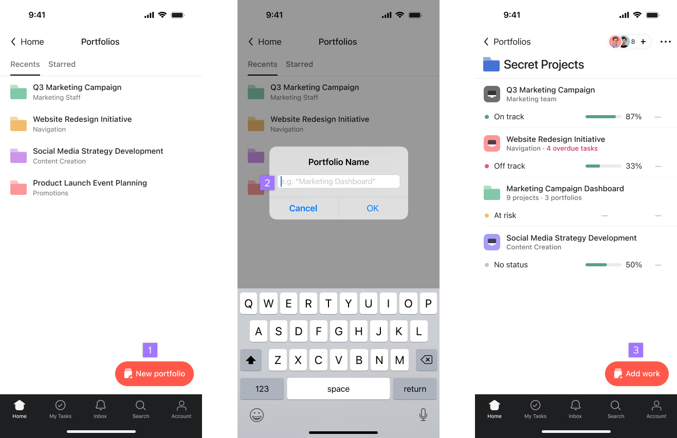 Portfolios on iOS