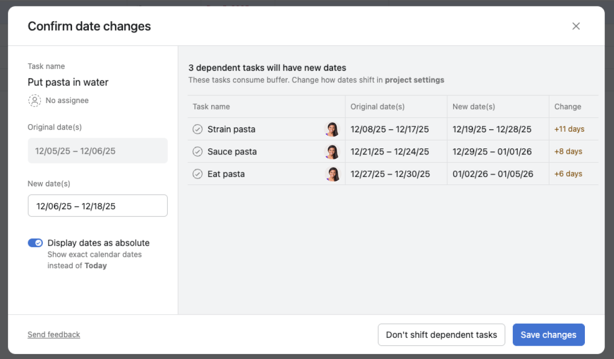 プロジェクトの依存関係設定を確認する
