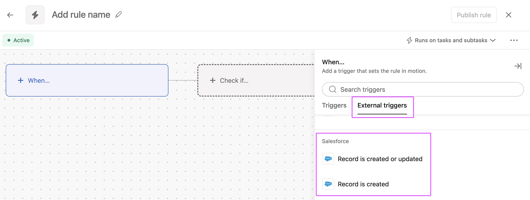External triggers